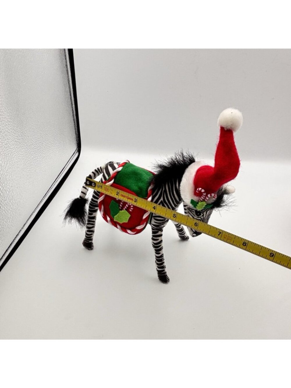Annalee Dolls Christmas Zebra Candy Canes Santa Hat Plush Red Saddle Black 7” - Picture 12 of 12